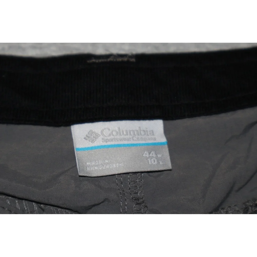 Columbia Zip Cargo Shorts Mens 44 Gray Nylon Hiking Outdoor 10